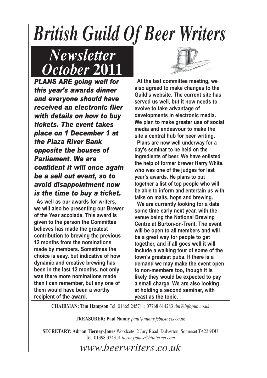 Newsletter October 2011