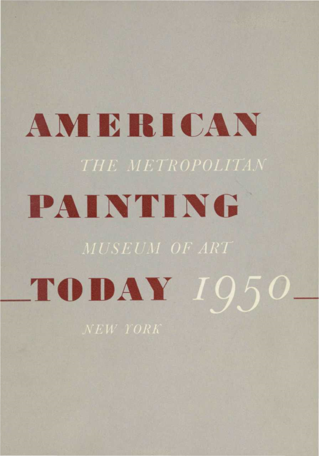 AMERICAN PAINTING TODAY Ig5o a NATIONAL COMPETITIVE