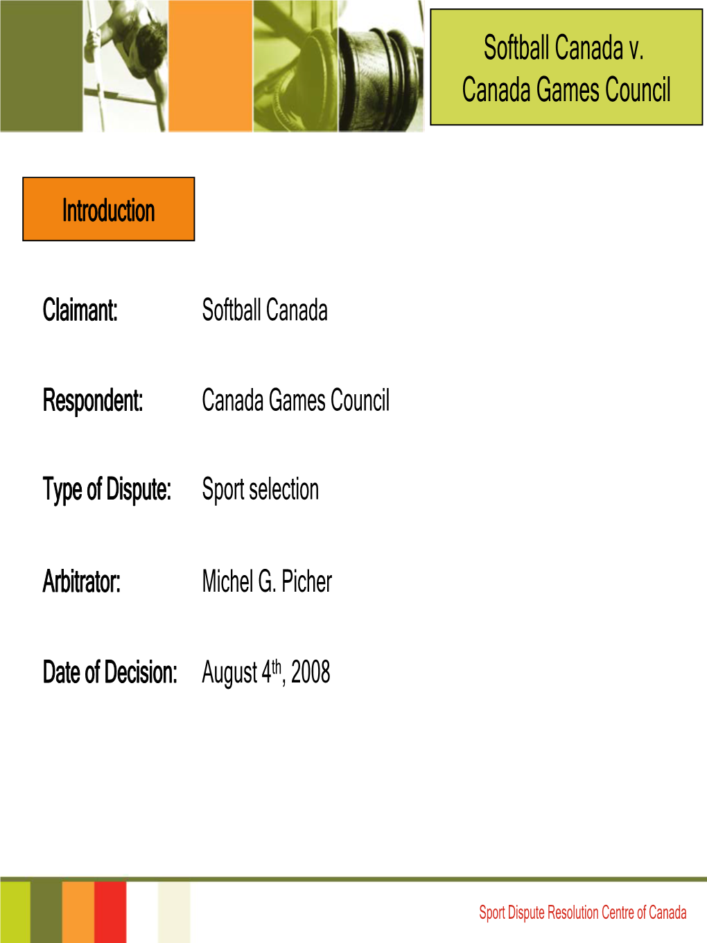 Softball Canada V. Canada Games Council
