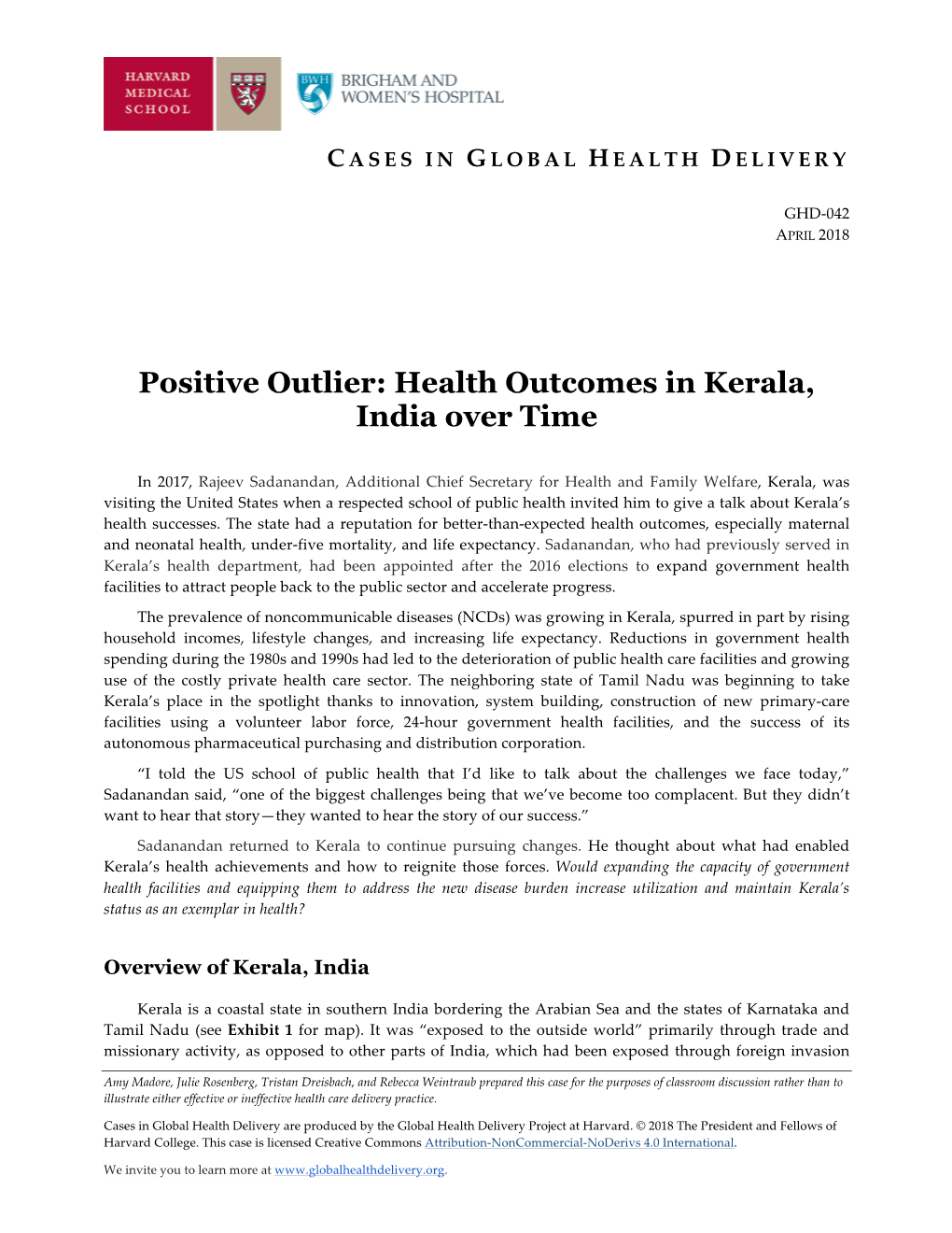 GHD-042 Kerala As a Positive Outlier 2018 09 05