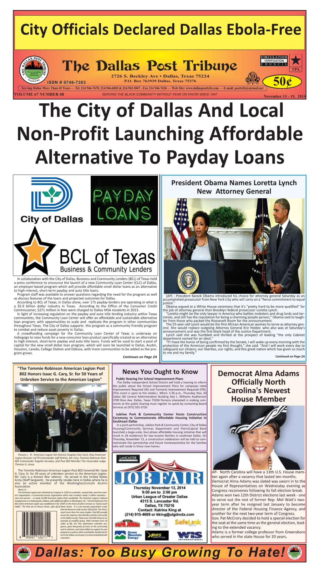 The City of Dallas and Local Non-Profit Launching Affordable Alternative to Payday Loans