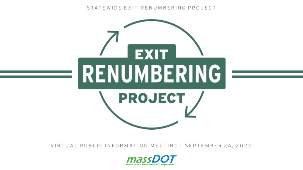 Statewide Exit Renumbering Project