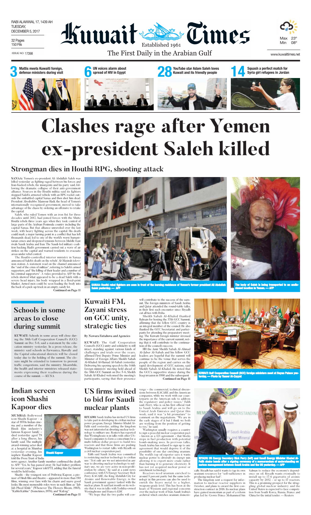 Kuwait Times 5-12-2017.Qxp Layout 1