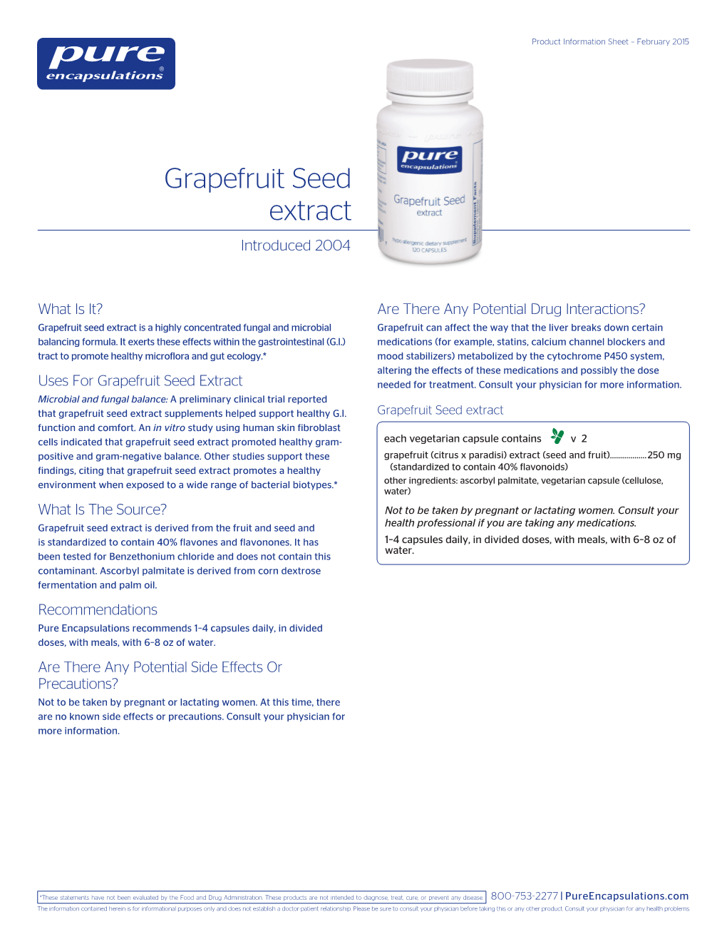 Grapefruit Seed Extract Introduced 2004