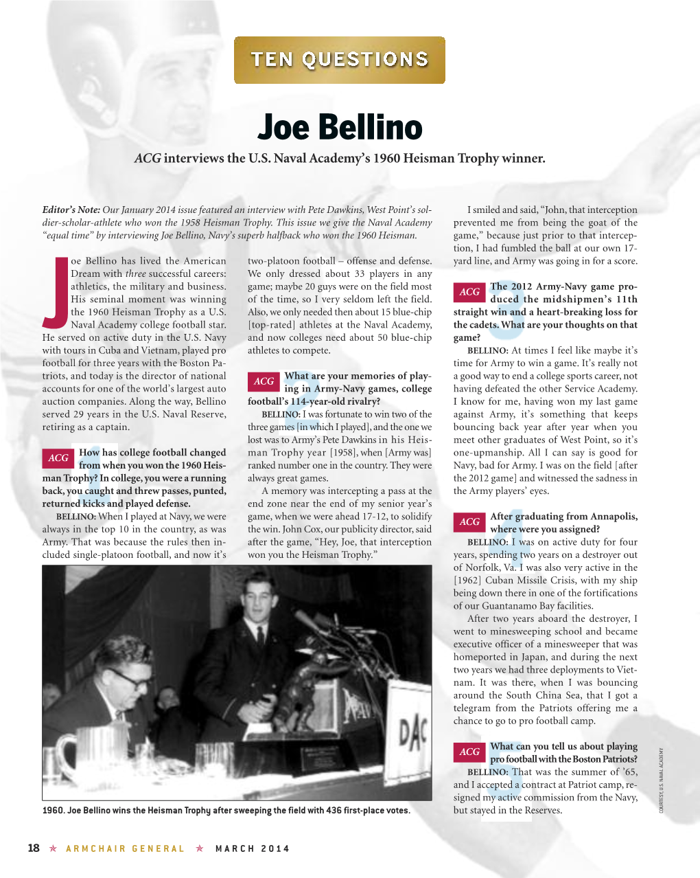 Joe Bellino ACG Interviews the U.S