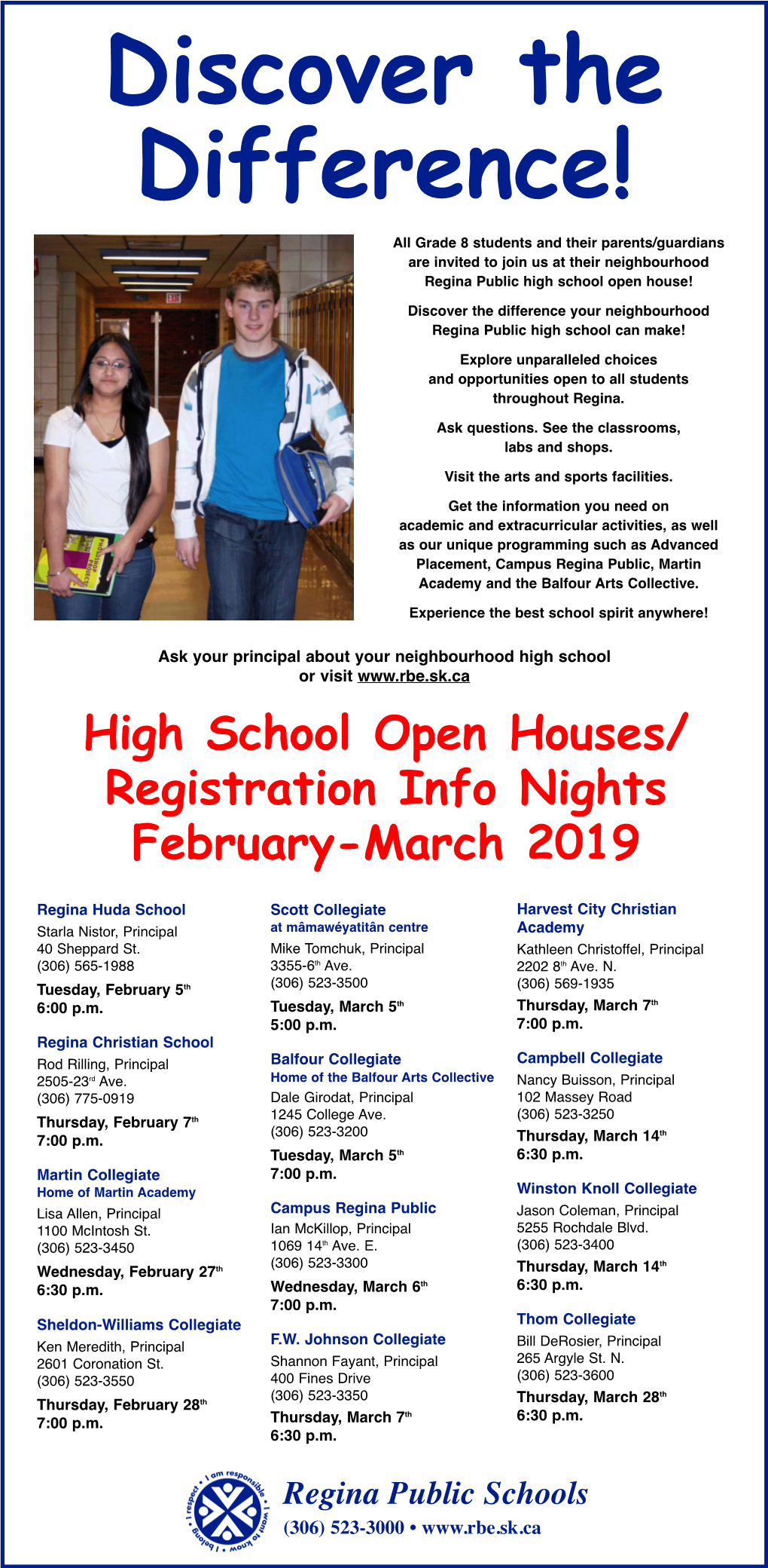 High School Open House Ad 2019