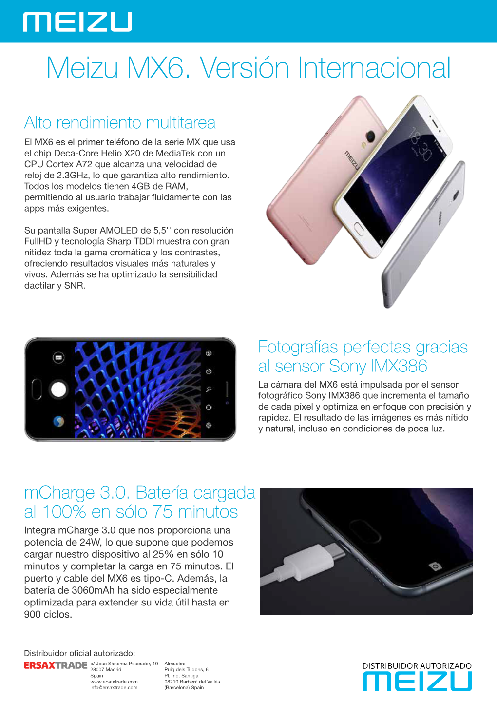 Meizu MX6. Versión Internacional