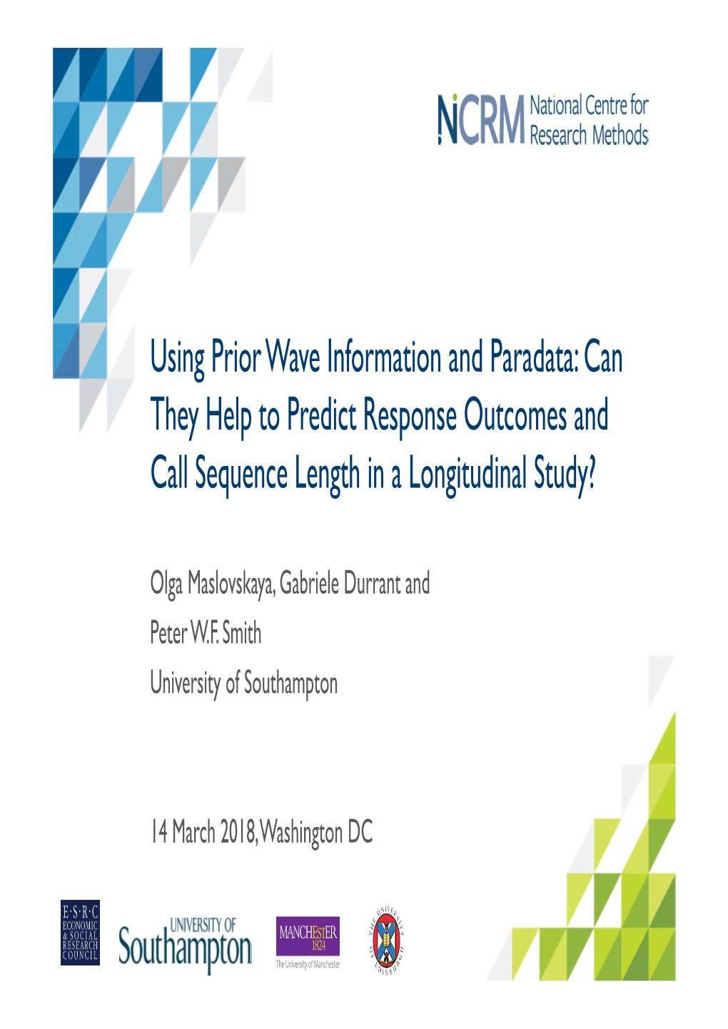 Can They Help to Predict Response Outcomes and Call Sequence Length in a Longitudinal Study?