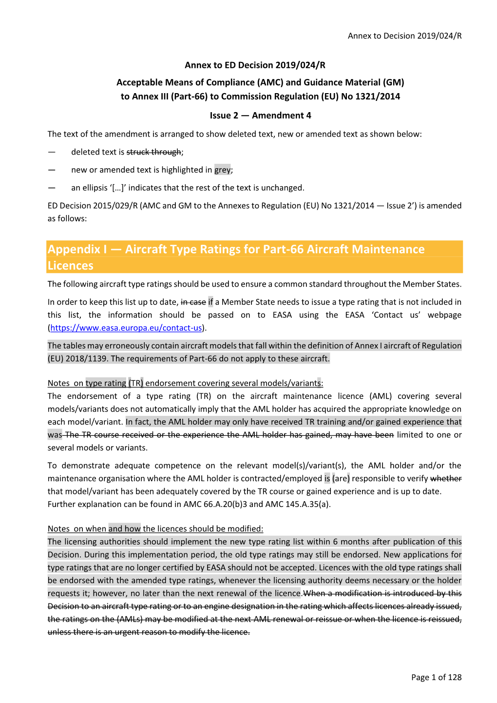 Annex to ED Decision 2019/024/R