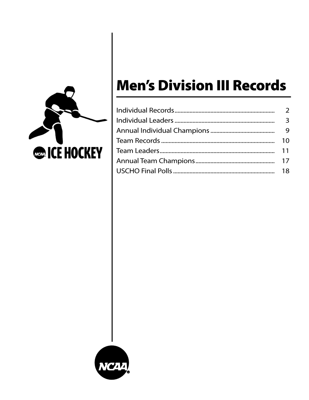 NCAA Men's Ice Hockey Records (Division III Records)