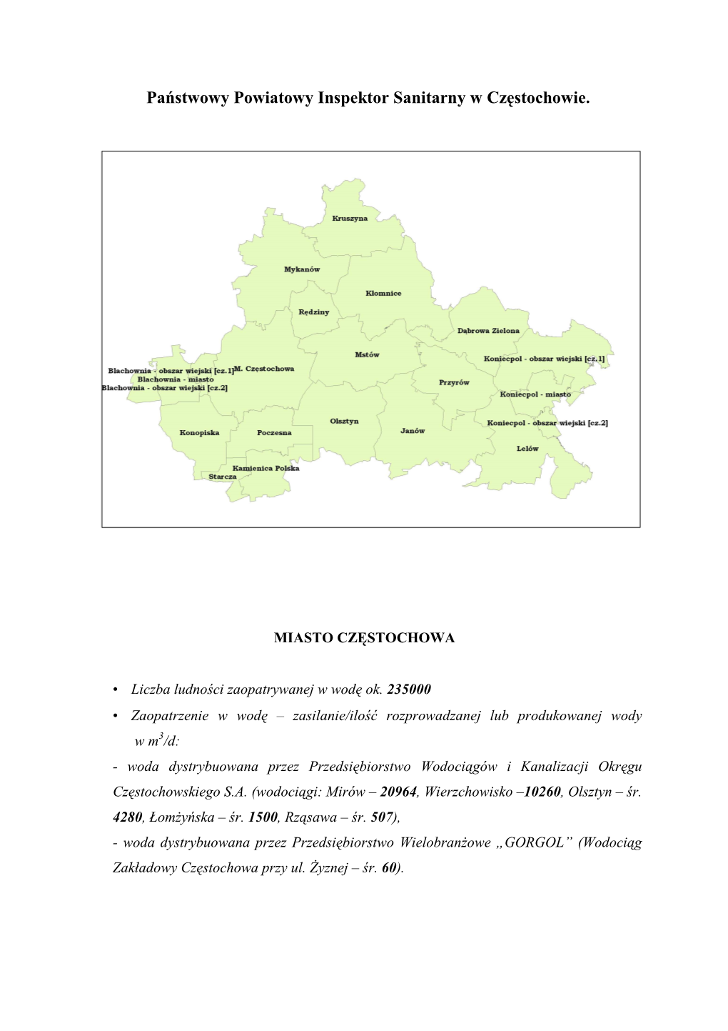 Państwowy Powiatowy Inspektor Sanitarny W Częstochowie