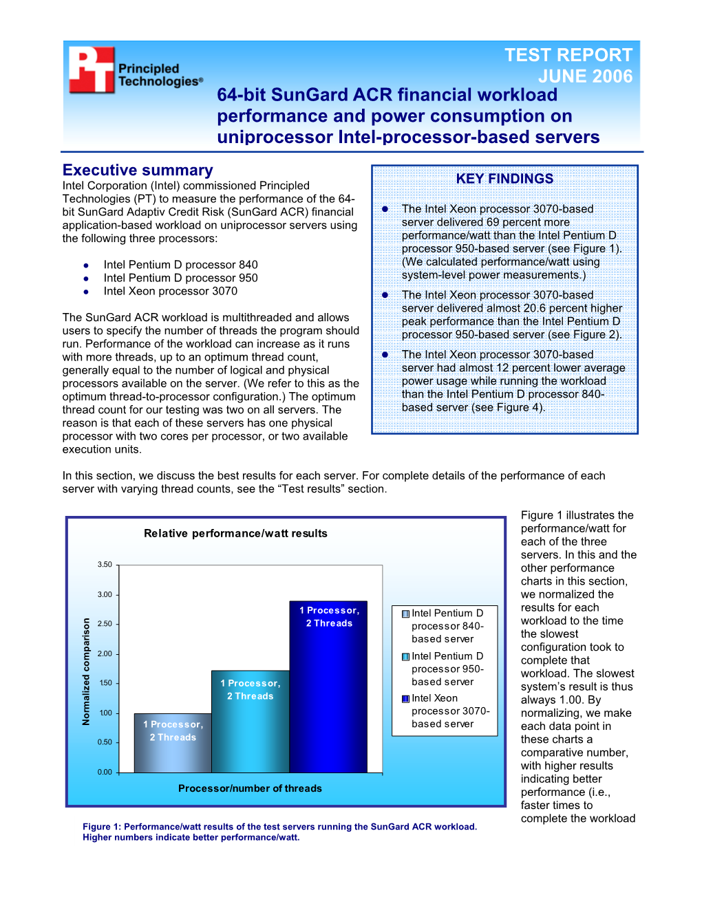 64-Bit Sungard ACR Financial Workload Performance and Power Consumption On