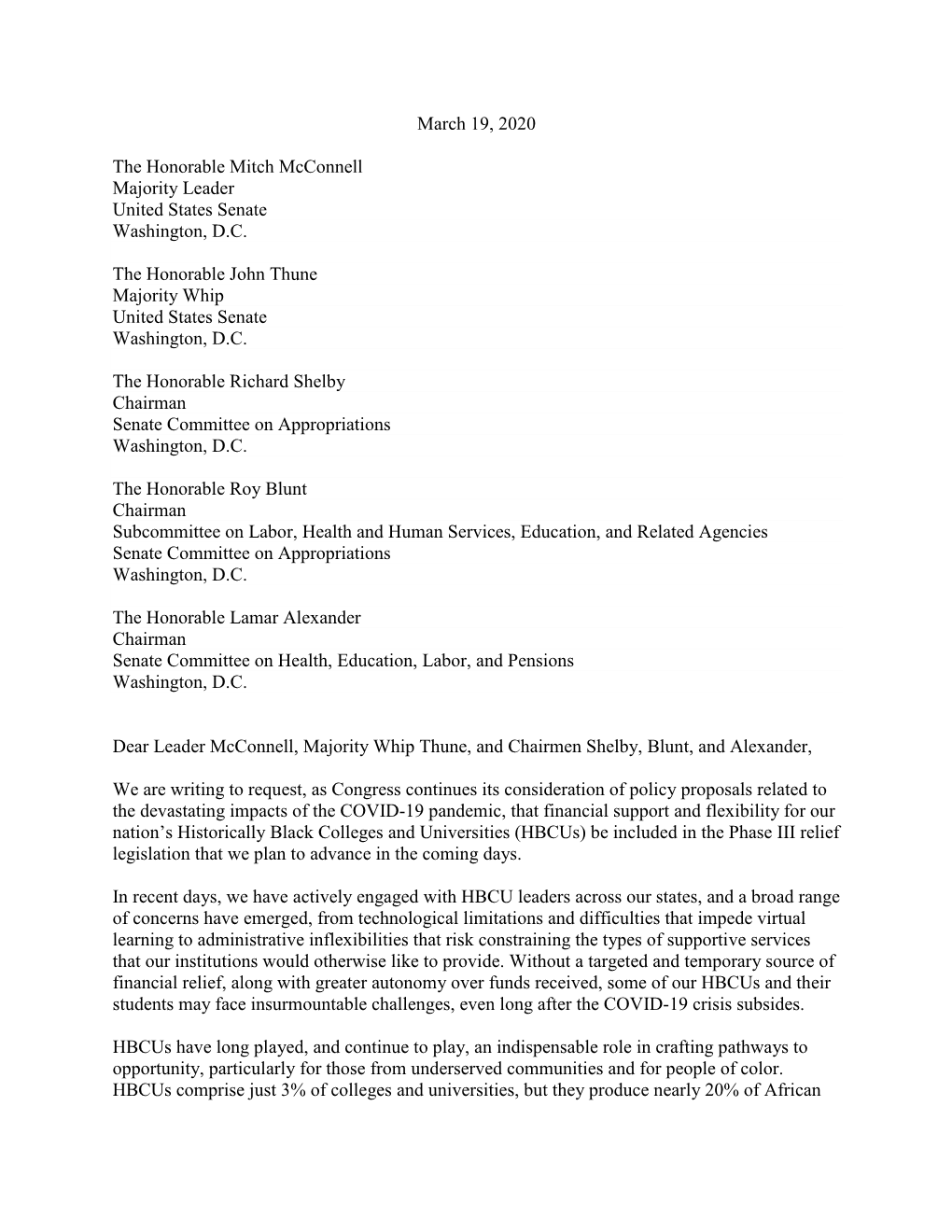 Letter-On-Relief-For-Hbcus.Pdf