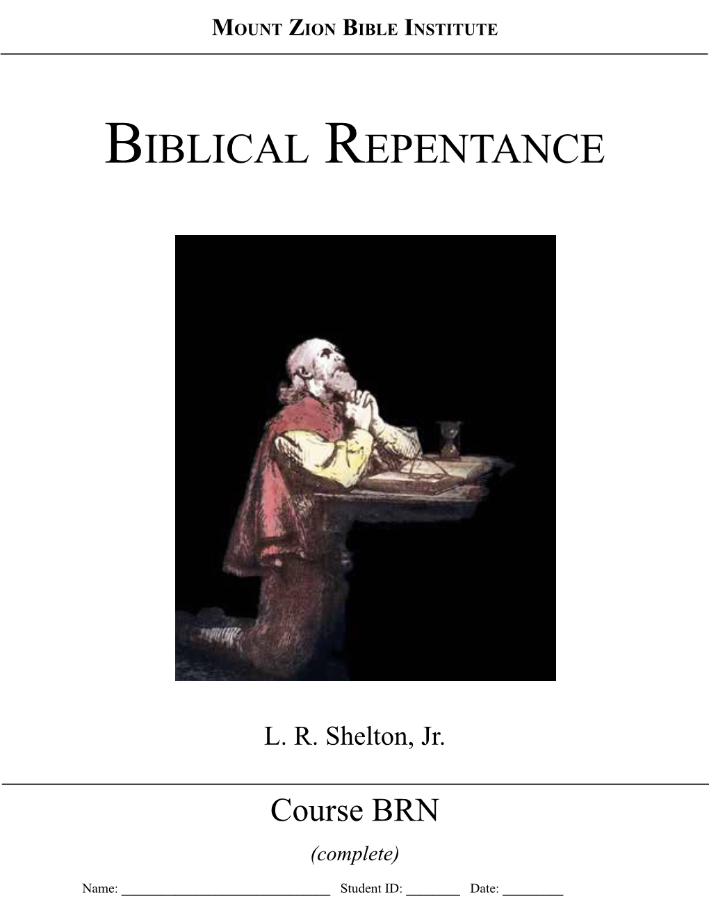 Biblical Repentance