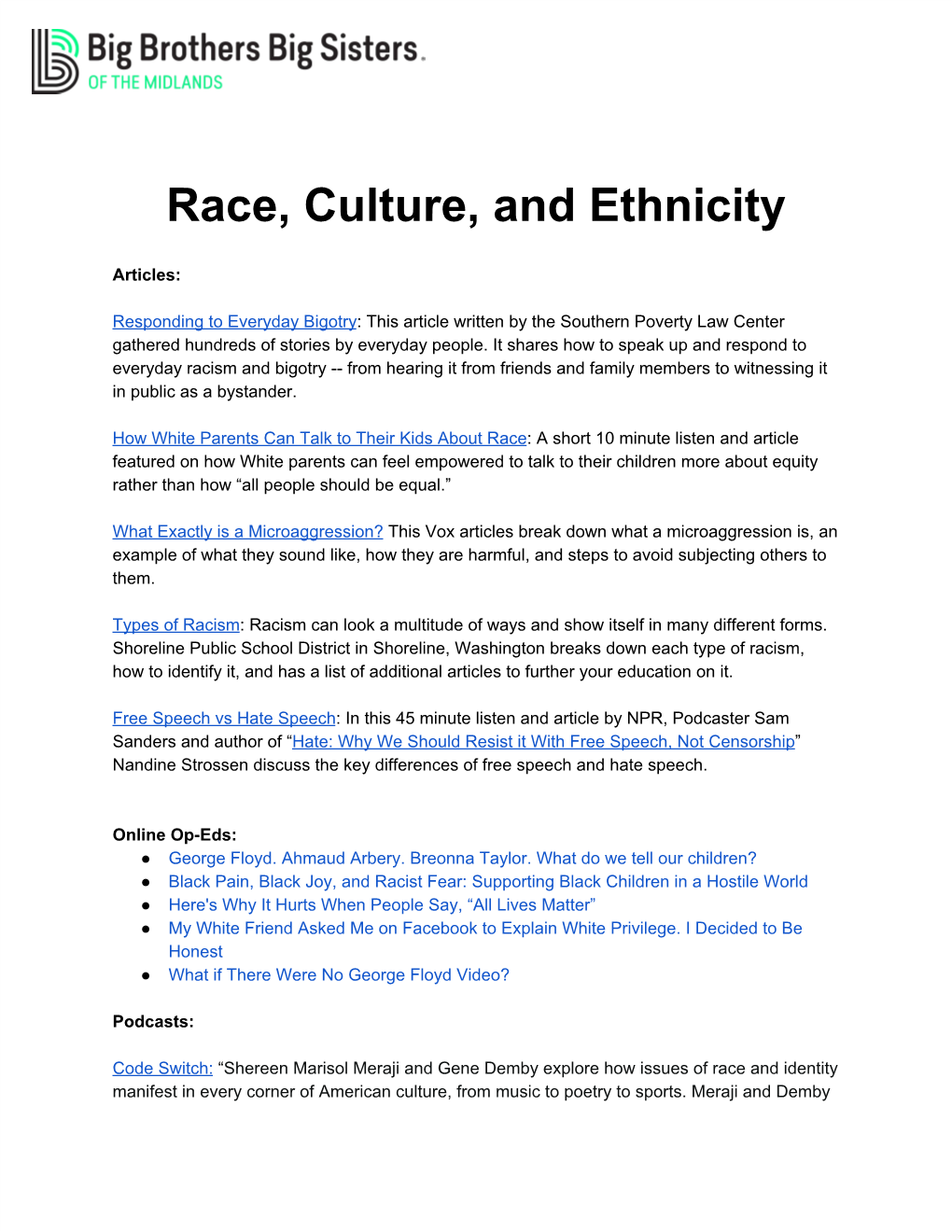 Race, Culture, and Ethnicity