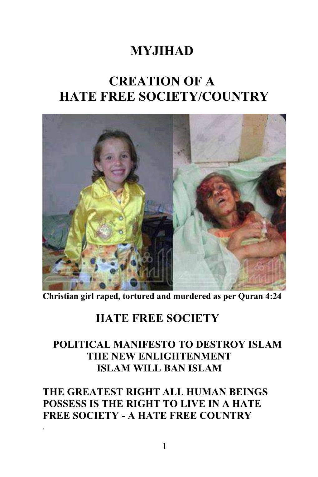 Hate Free Society/Country