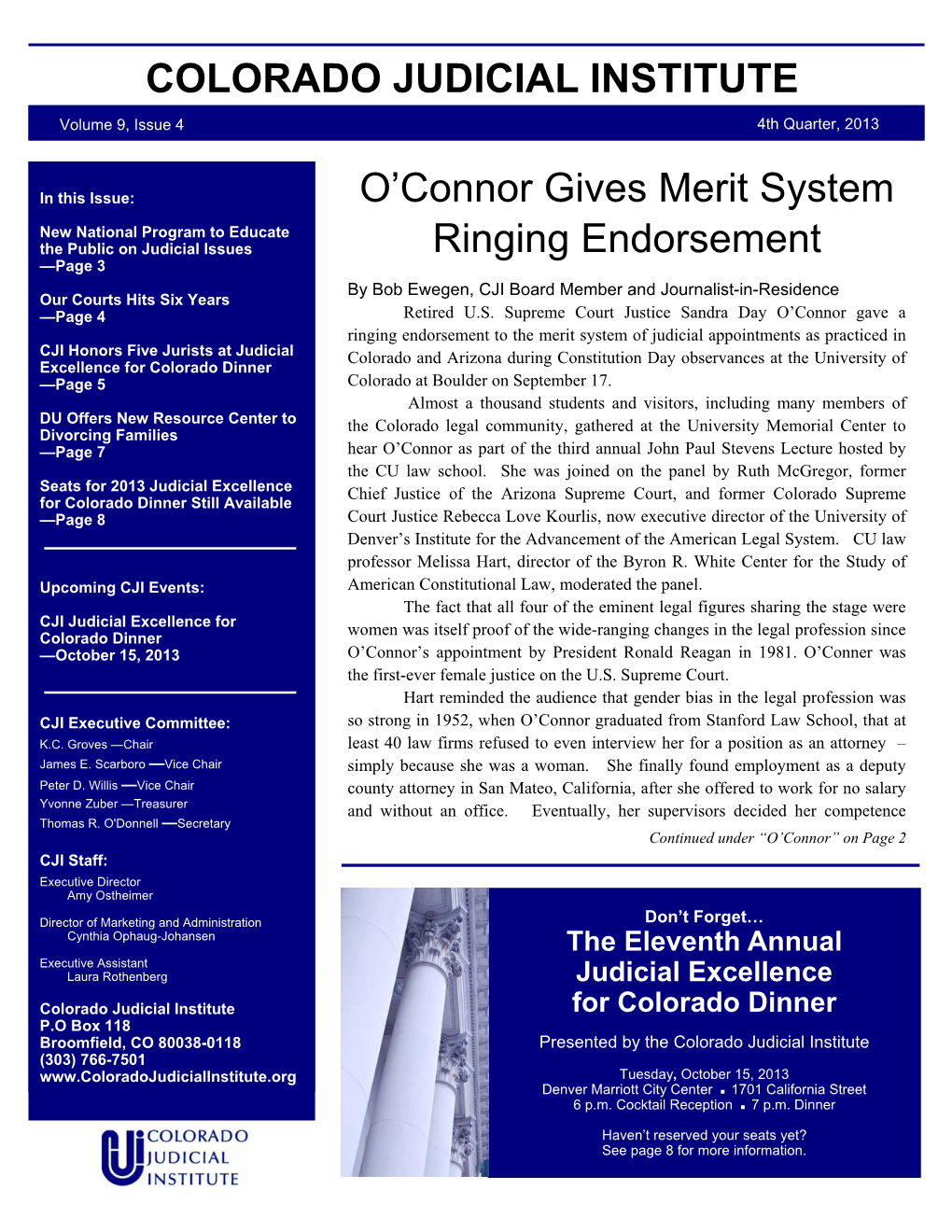 4Th Quarter 2013 Newsletter