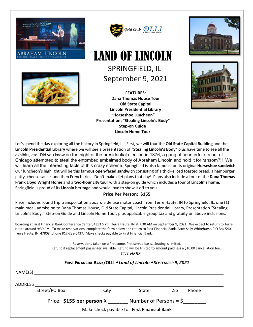 LAND of LINCOLN SPRINGFIELD, IL September 9, 2021