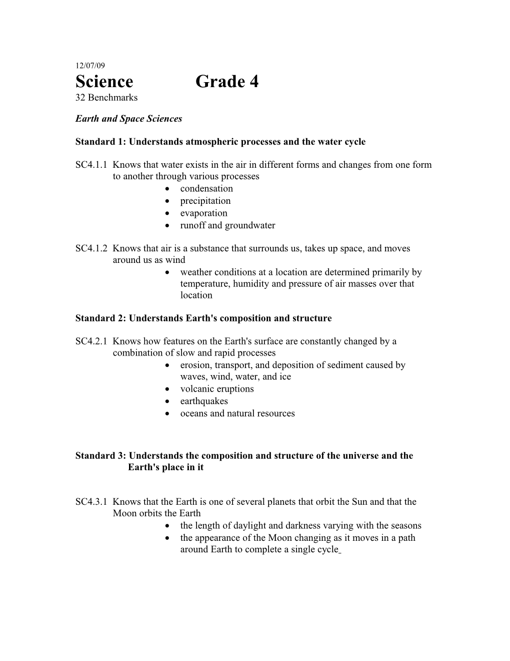 Earth and Space Sciences