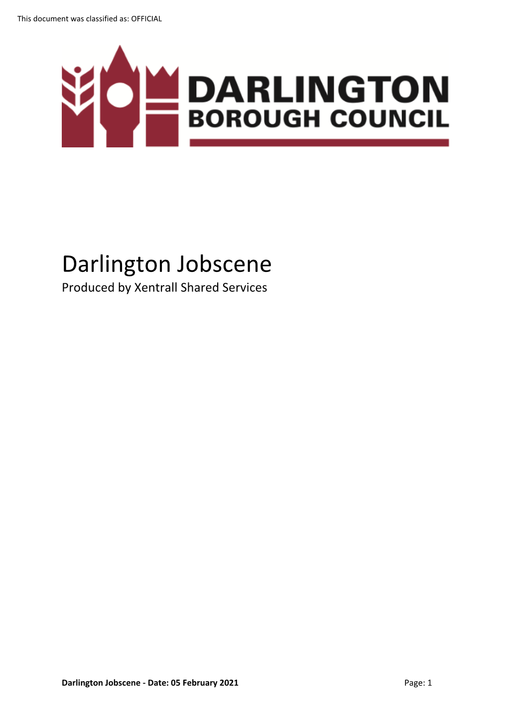 Darlington Jobscene Produced by Xentrall Shared Services