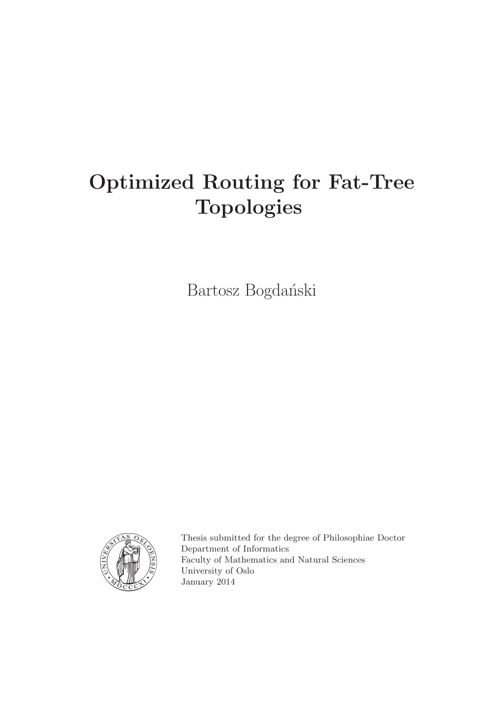 Optimized Routing for Fat-Tree Topologies