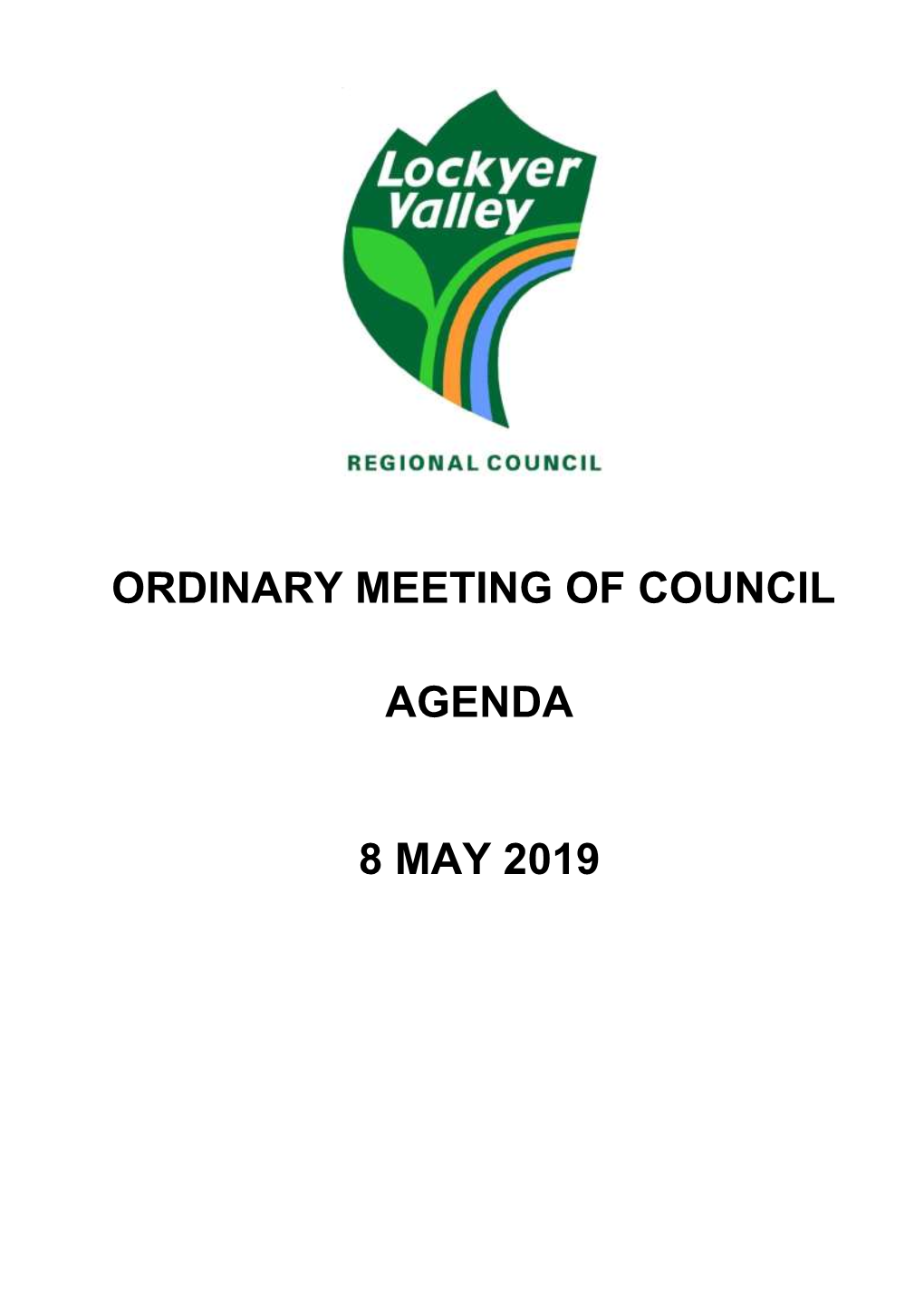 Agenda of Ordinary Council