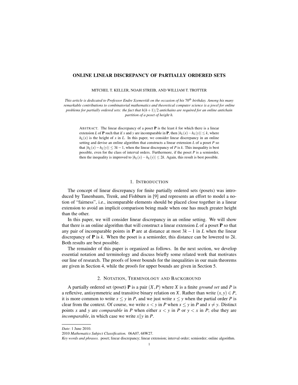 Online Linear Discrepancy of Partially Ordered Sets