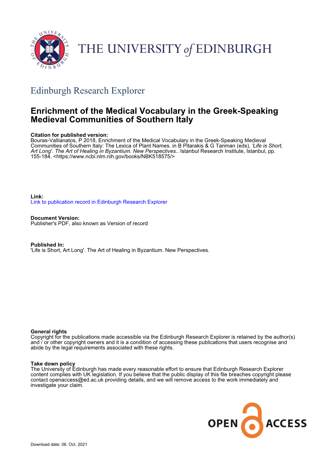 Edinburgh Research Explorer