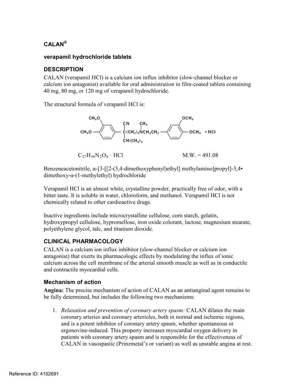 Verapamil Hydrochloride Tablets