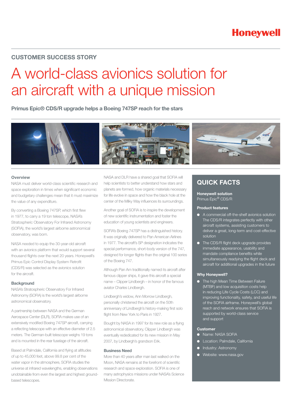 A World-Class Avionics Solution for an Aircraft with a Unique Mission