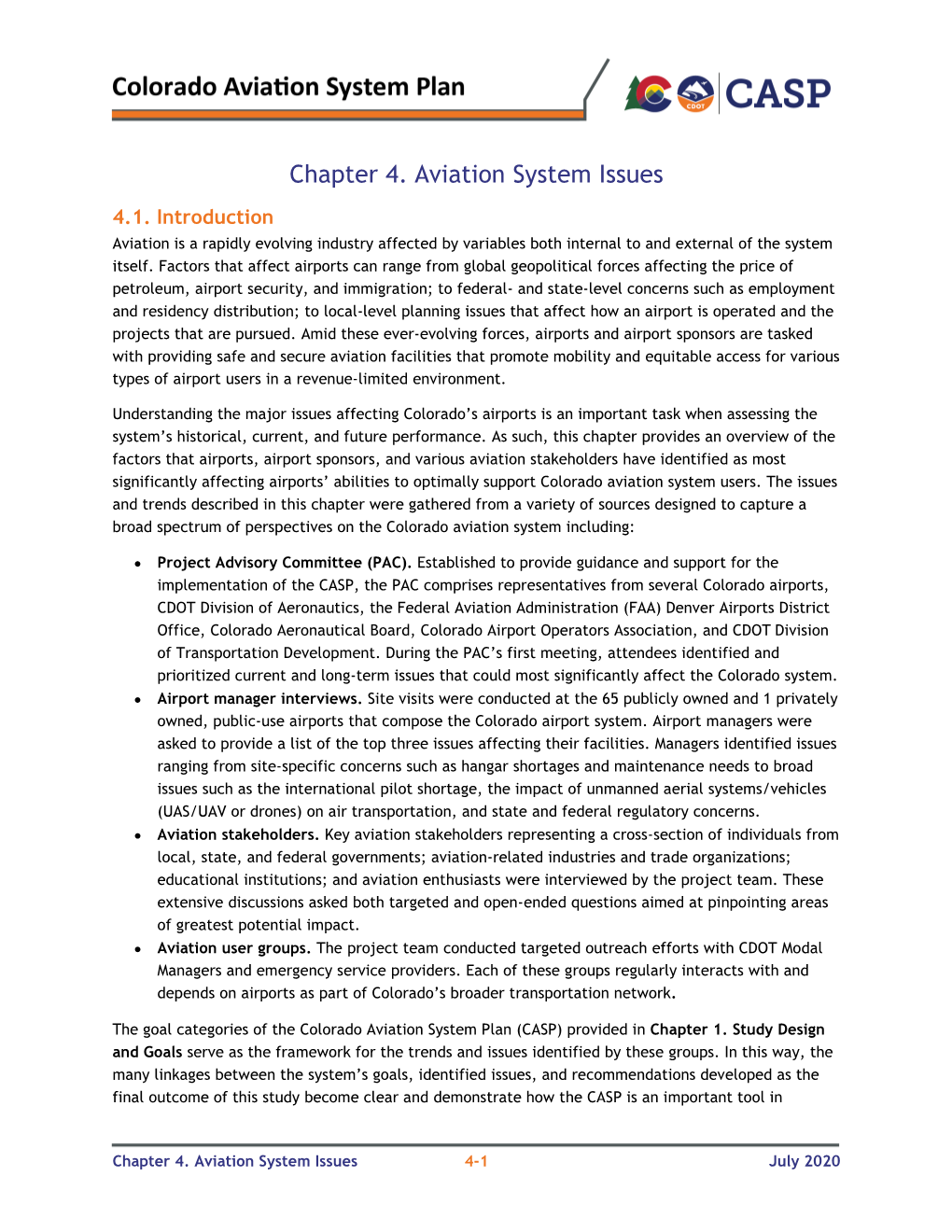 Chapter 4. Aviation System Issues
