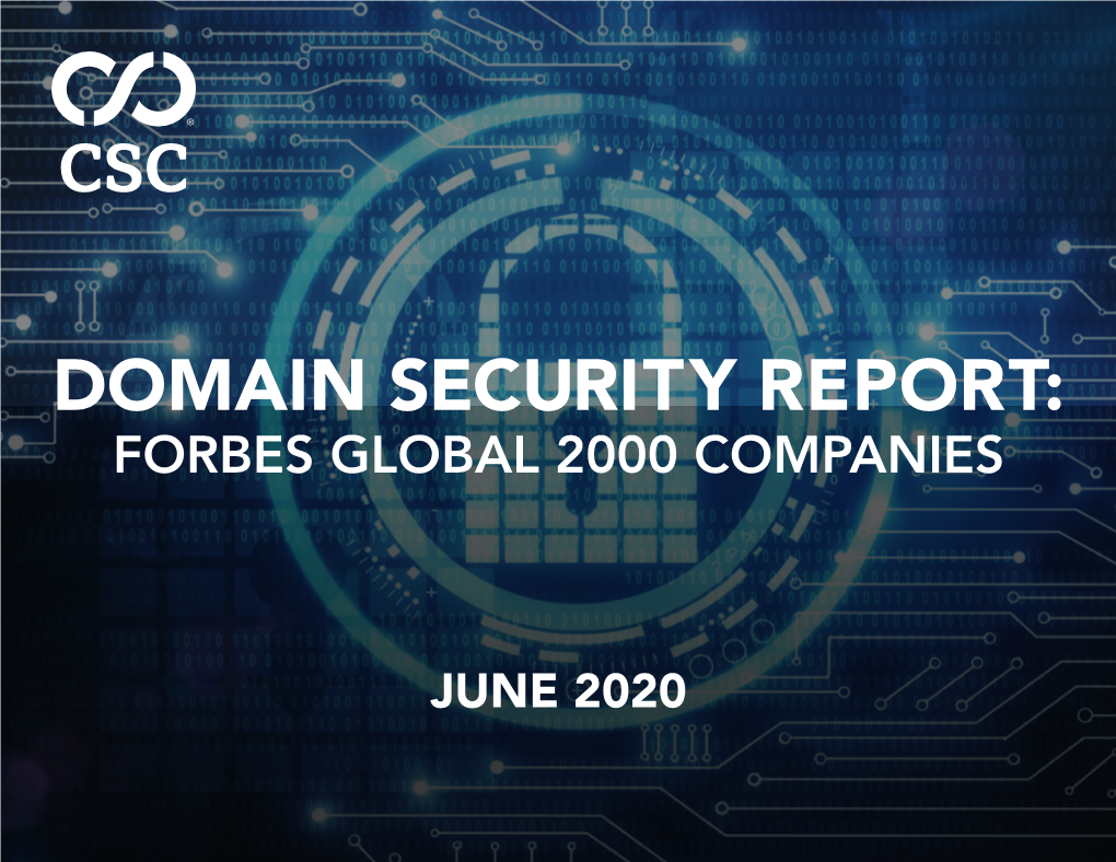 Domain Security Report: Forbes Global 2000 Companies