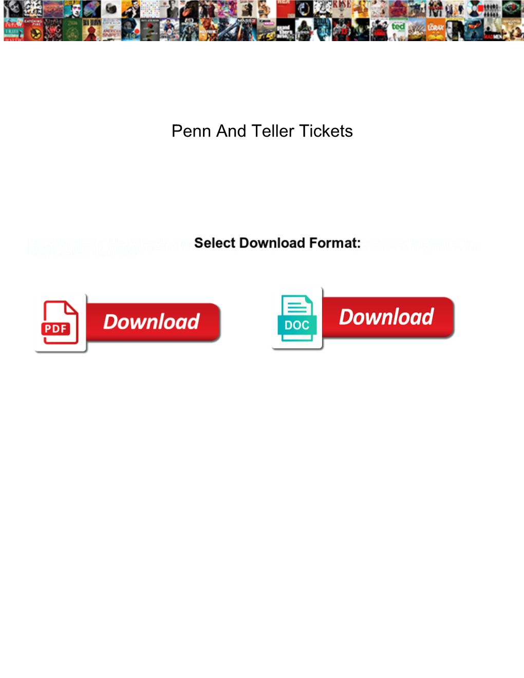 Penn and Teller Tickets