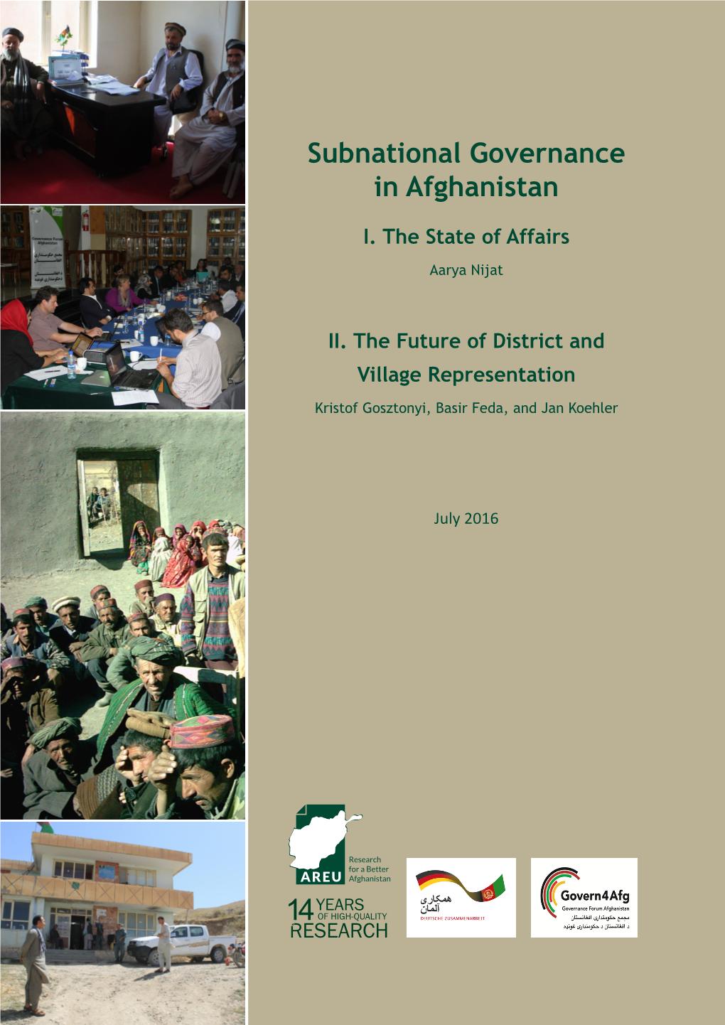 Governance and Representation in the Afghan Urban Transition