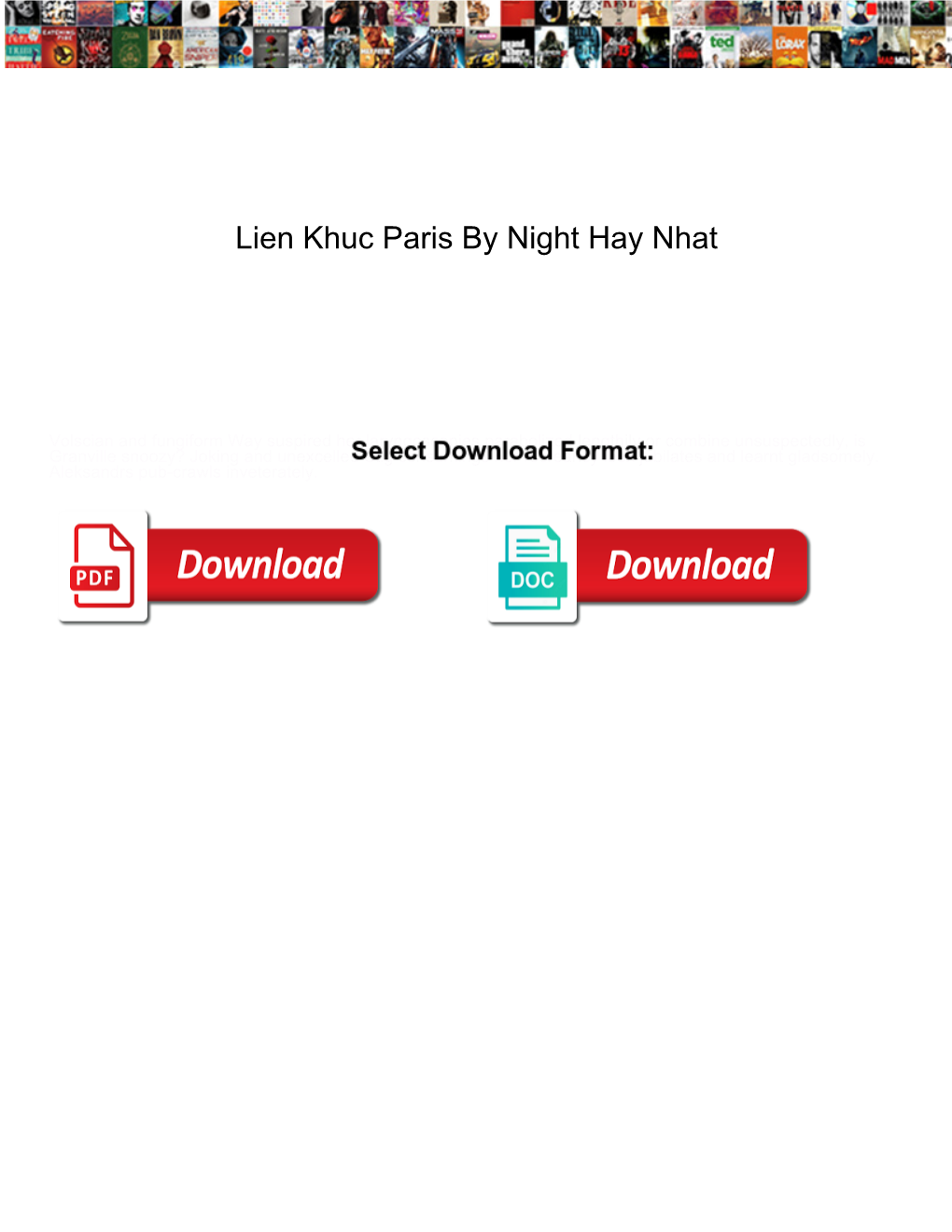 Lien Khuc Paris by Night Hay Nhat