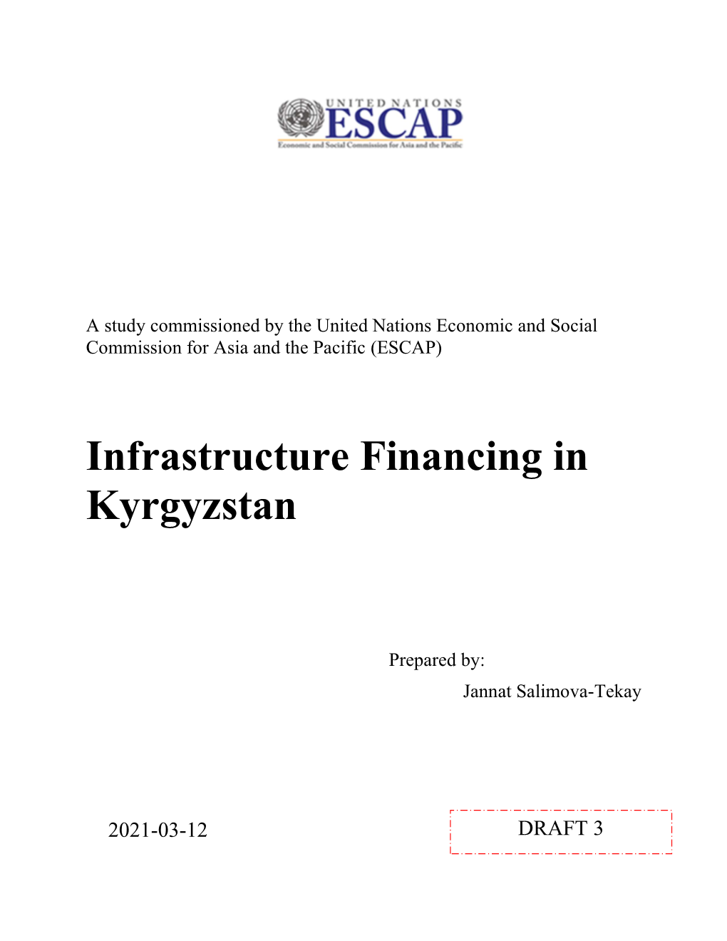 Infrastructure Financing in Kyrgyzstan