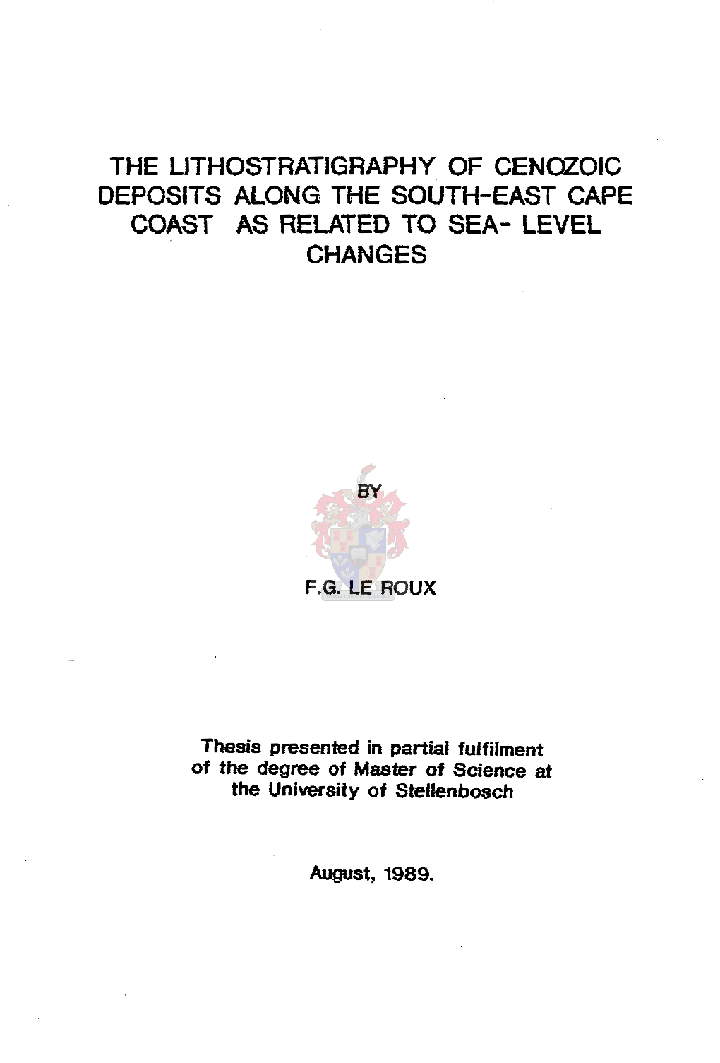 Coast As Related to Sea- Level Changes