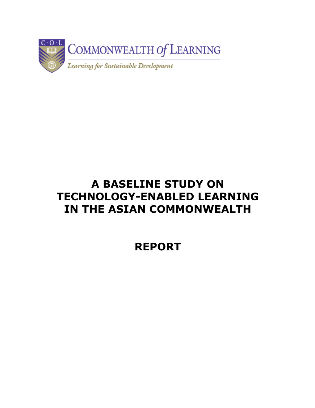 A Baseline Study on Technology-Enabled Learning in the Asian Commonwealth