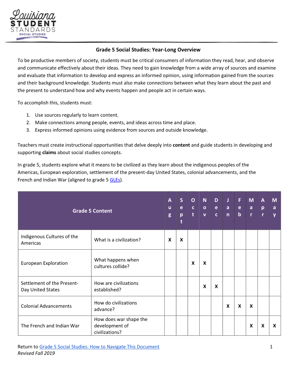 Grade 5 Social Studies