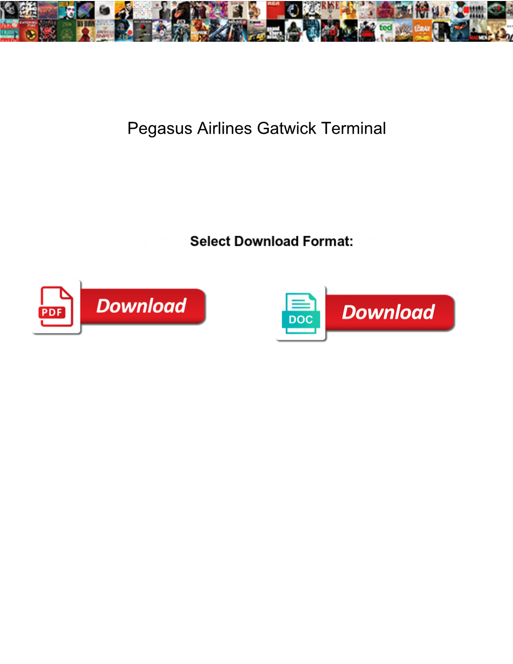 Pegasus Airlines Gatwick Terminal