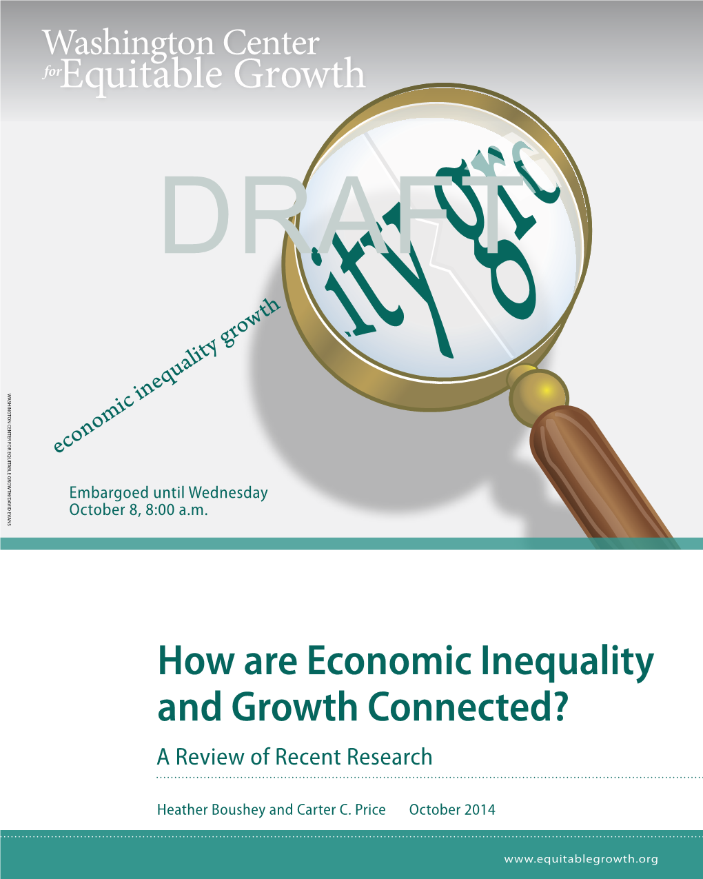 Forequitable Growth DRAFT WASHINGTON CENTER for EQUITABLE GROWTH/DAVID EVANS