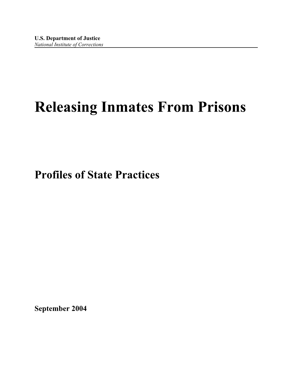 Releasing Inmates from Prisons