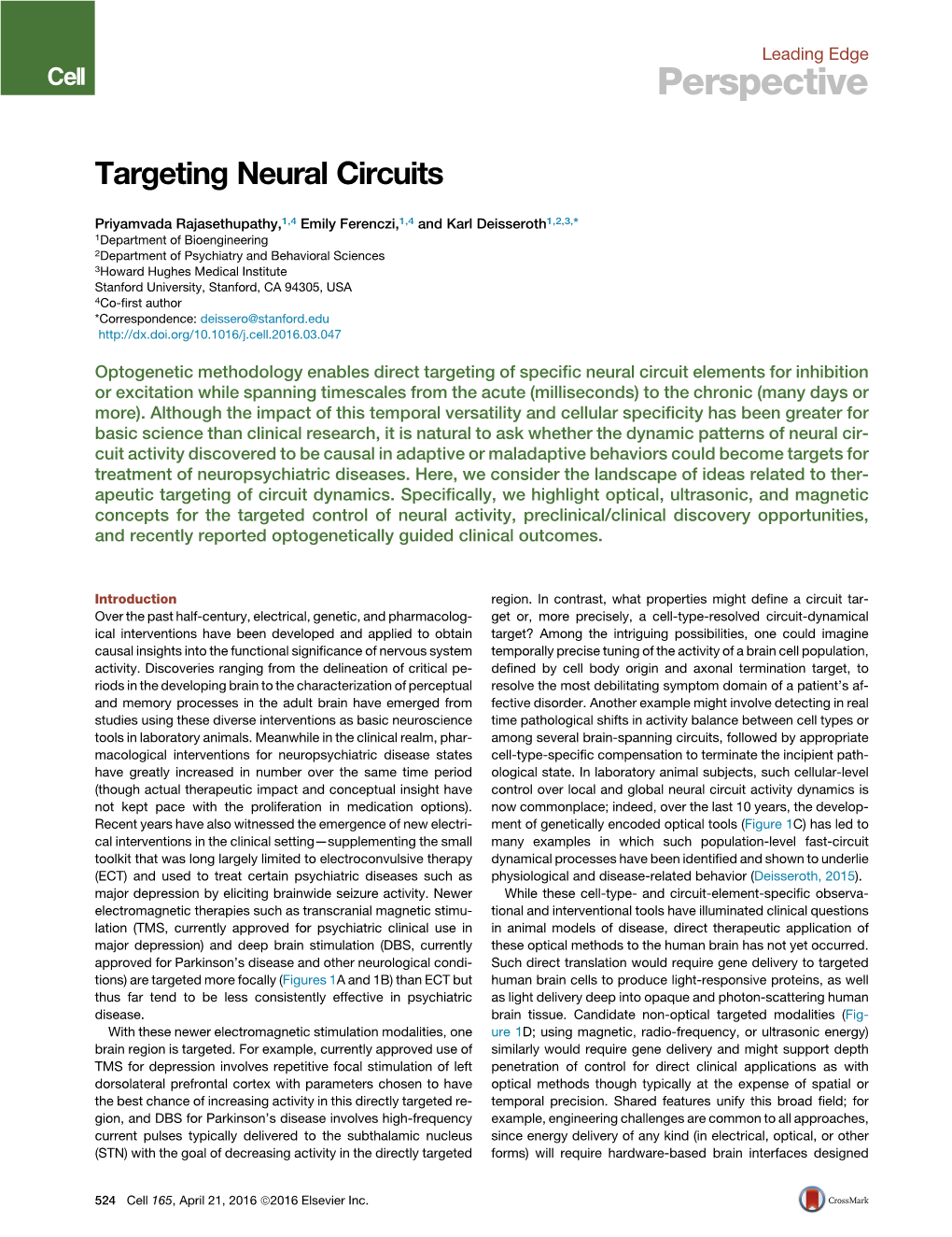 Targeting Neural Circuits