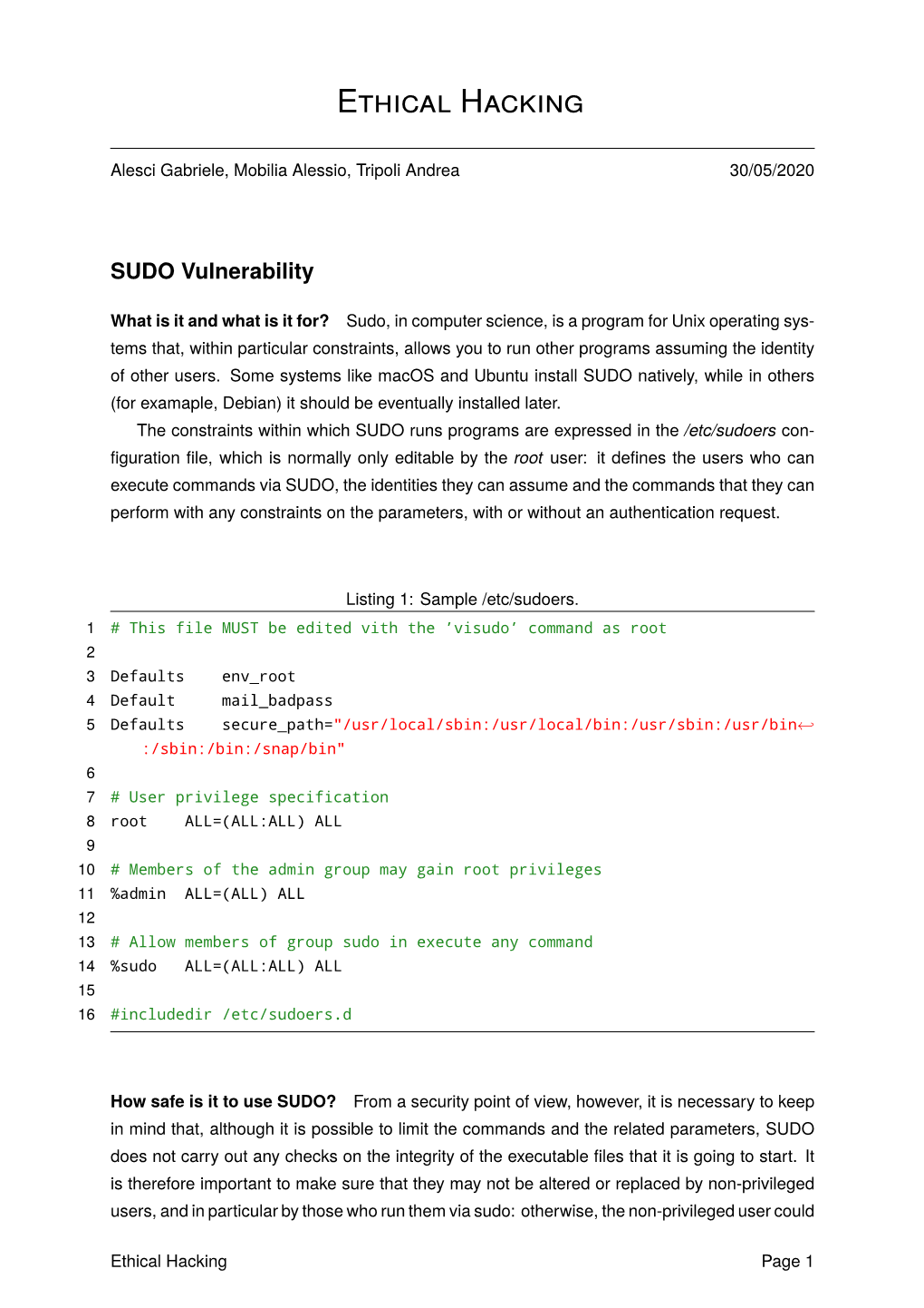 SUDO Vulnerability