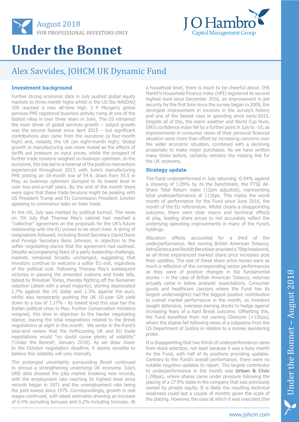 Under the Bonnet Alex Savvides, JOHCM UK Dynamic Fund