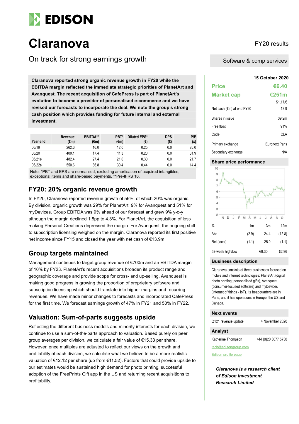 On Track for Strong Earnings Growth Software & Comp Services