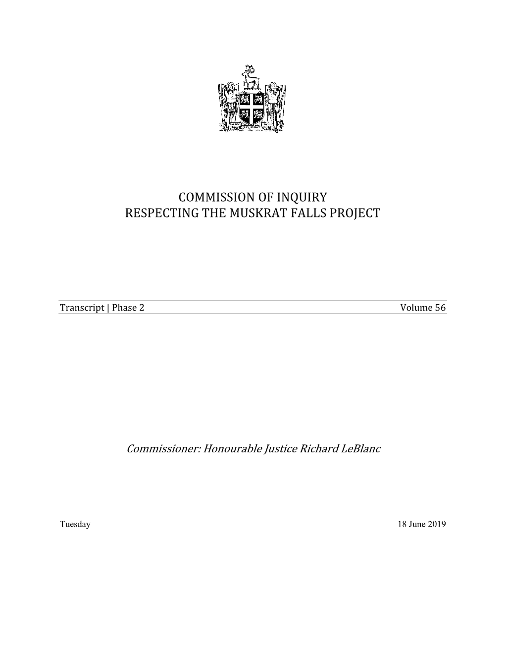 Commission of Inquiry Respecting the Muskrat Falls Project