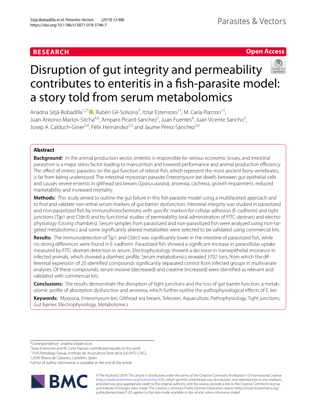 Disruption of Gut Integrity and Permeability Contributes To