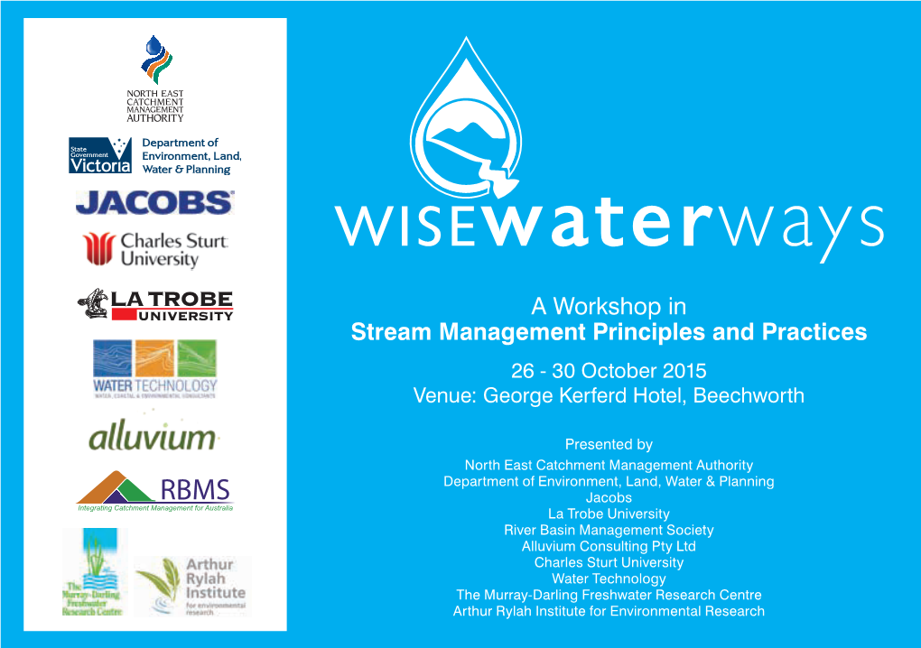 A Workshop in Stream Management Principles And