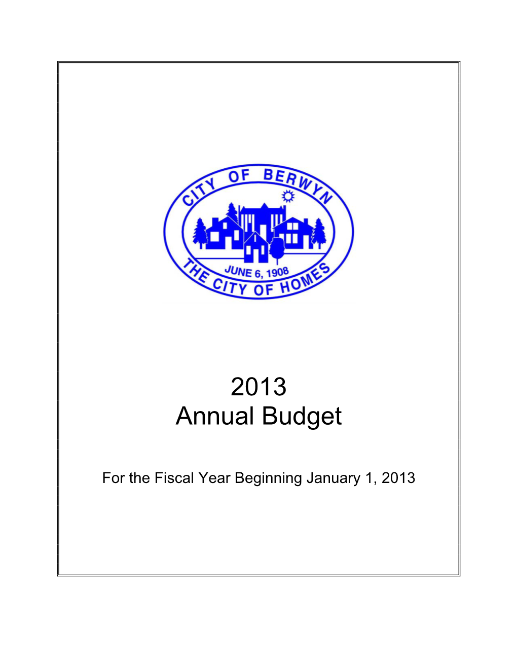 2013 Annual Budget